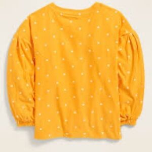 Brushed Balloon-Sleeve Top for Girls